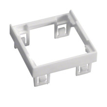 Hager GBVDMR45 Adapterrahmen 45x45mm aus Polyamid weiß für 1 Montageplatte Datentechnik