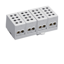 Hager KH35A Hauptleitungsabzweigklemme 4polig, 2x35mm²-2x25mm² je Pol, IP20, Farbe: Grau