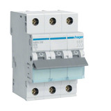 Hager MBN316 Leitungsschutzschalter 3 polig 6kA B-Charakteristik 16A 3 Module