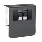 Hager SL200809079011 Geräteträger Datenanschluss 2xCat.6A zu SL 20x80mm graphitschwarz