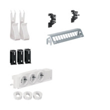 Hager UM00M2 Multimedia Kit,univers,m.3xSteckdose,12xPatchPanel ohneRJ45,Geräte-u.Kabelhalter