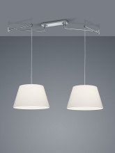 Helestra CERTO E27 Pendelleuchte 2-fach max.60W Chrom Made in Germany 26/1847.04/9276
