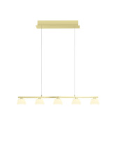 Hell Jane LED Pendelleuchte 5-fach steuerbare Lichtfarbe Dimmbar 60-180cm >90Ra Champagner 20702/5-42