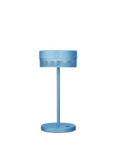 Hell Mesh LED Akkuleuchte 2-fach Warmweiss Dimmbar USB Pastellblau 50430/1-21