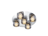 Hell Dune LED Deckenleuchte 5-fach steuerbare Lichtfarbe Dimmbar >90Ra Nickel 70621/5-92