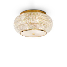 Ideal Lux PASHA' Deckenleuchte E14 6-fach ⌀400mm dimmbar Gold 100807