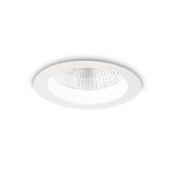 Ideal Lux BASIC LED Einbauleuchte 15W ⌀144mm Weiss warmweiss 193465