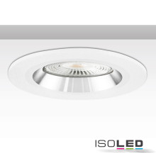 ISOLED Einbaurahmen rund, Lochausschnitt 80mm, weiß + weiß-silber, für GU10/MR16 Spots