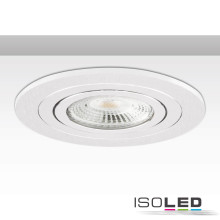 ISOLED Einbaurahmen rund, Lochausschnitt 80mm, weiß + Alu weiß, für GU10/MR16 Spots