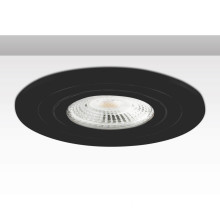 ISOLED Einbaurahmen rund, Lochausschnitt 68mm, Alu schwarz, für GU10/MR16 Spots