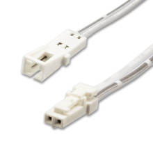 ISOLED MiniAMP Verlängerung male-female, 200cm, 2-polig, weiß, max. 3A