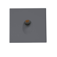 ISOLED Cover Aluminium eckig 1 schwarz für Wandeinbauleuchte Sys-Wall68
