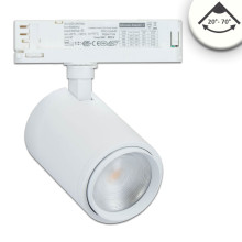 ISOLED 3-PH Schienen-Strahler Vollspektrum fokussierbar, 42W, 20°-70°, weiß matt, 4000K