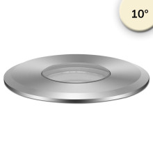 ISOLED LED Bodeneinbaustrahler, rund 55mm, Edelstahl, 12-24V, IP67, 3W, 10°, warmweiß