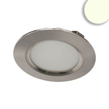 ISOLED LED Möbeleinbaustrahler, Alu gebürstet, rund, 3W, 120°, 24V DC, weißdynamisch, 1900-5000, dim