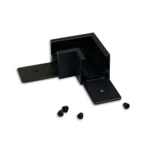 ISOLED Track48 Eckschiene 90° horizontal für Aufbauschiene flat, schwarz, nicht stromführend