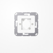 Jung 168-1WW Abdeckung für Lautsprecher-Buchse, für XLR-Steckverbinder (D-Serie) 1fach, Thermoplast, 50x50 mm, alpinweiß