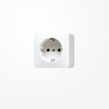 Jung 321AWW SCHUKO-Steckdose, 16 A 250 V ~, 39 mm, Schraubklemmen, AP 600, alpinweiß