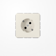Jung 520-45 SCHUKO-Steckdose 45°, 16 A 250 V ~, mit nicht geerdetem Tragring, Duroplast, Serie CD, weiß