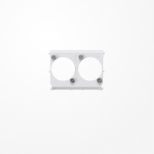 Jung 54-2CXLR Montage-Einsatz, für 2 XLR-Steckverbinder mit Einbaugehäuse, für 2 XLR-Steckverbinder, JUNG Art.-Nrn.: CXLR-S und CXLR-D