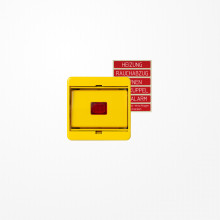 Jung 561GLGE Abdeckung mit Glasscheibe, Serie CD, gelb