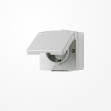 Jung 620W SCHUKO-Steckdose, 16 A 250 V ~, IP 44, WG 600