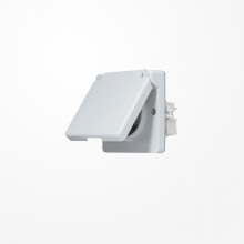 Jung 620WOT SCHUKO-Steckdose, 16 A 250 V ~, 1fach senkrechte und waagerechte Montage, Klappdeckel, WG 600, grau