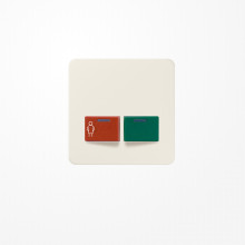 Jung 642B-1 Abdeckung für Ackermann, Typ 73642 B2, rot, grün, Serie CD, weiß