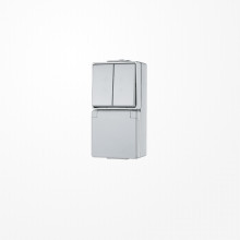 Jung 675W SCHUKO-Steckdose 16 A 250 V ~ mit Serienschalter 10 AX 250 V ~, IP 44, WG 600