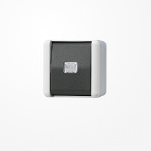 Jung 833W Taster, 1-pol. Wechsler mit N-Klemme, 10 A 250 V ~, IP 44, WG 800