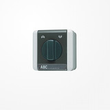 Jung 834.20W Jalousie-Drehschalter, 2-pol. (2 Antriebe), mit Schriftfeld, IP 44, WG 800
