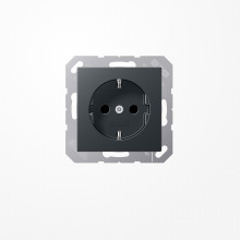 Jung A1520BFKIANM SCHUKO-Steckdose, 16 A 250 V ~, SAFETY+, Thermoplast lackiert, Serie A, anthrazit matt