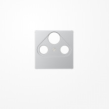 Jung A561PLSATAL Abdeckung für Universal-Sat/BK-Dosen 1fach, Duroplast lackiert, Serie A, aluminium