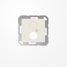 Jung A562 Abdeckung für 2 Rundsteckverbinder bis 18,5mm Ø  1fach, Duroplast, Serie AS, weiß