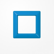 Jung AS581GLBL Rahmen 1fach, senkrechte und waagerechte Montage, Thermoplast, AS 500, blau