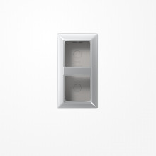 Jung AS582AAL Aufputz-Kappe 2fach, Duroplast lackiert, Serie AS, aluminium