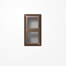 Jung AS582AMO Aufputz-Kappe 2fach, Duroplast lackiert, Serie AS, mokka