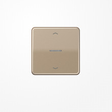 Jung CD101KO5PGB Wippe mit Lichtleiter, mit Pfeilsymbolen für Taster 1fach, Aluminium eloxiert, F10, Serie CD, gold-bronze
