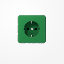 Jung CD1520BFKIGN SCHUKO-Steckdose, 16 A 250 V ~, SAFETY+, Thermoplast, Serie CD, grün (für SV)
