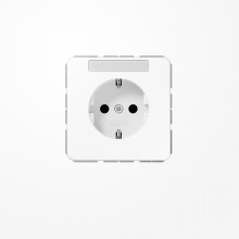Jung CD1520KINAWW SCHUKO-Steckdose, 16 A 250 V ~, mit Schriftfeld, SAFETY+, Duroplast, Serie CD, alpinweiß