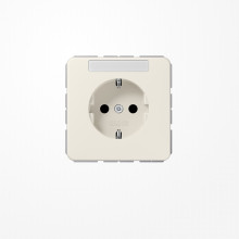 Jung CD1520NA SCHUKO-Steckdose, 16 A 250 V ~, mit Schriftfeld, Duroplast, Serie CD, weiß