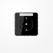Jung CD1520NASW SCHUKO-Steckdose, 16 A 250 V ~, mit Schriftfeld, Duroplast, Serie CD, schwarz