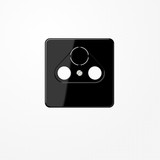 Jung CD561SATSW Abdeckung für Universal-Sat/BK-Dosen 1fach, Thermoplast, Serie CD, schwarz