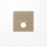 Jung CD562GB Abdeckung für 2 Rundsteckverbinder bis 18,5mm Ø  2fach, Aluminium eloxiert, Serie CD, gold-bronze