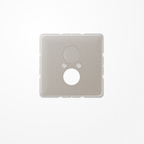 Jung CD562PT Abdeckung für 2 Rundsteckverbinder bis 18,5mm Ø  2fach, Aluminium eloxiert, Serie CD, platin
