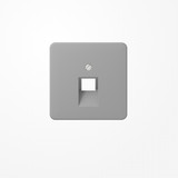 Jung CD569-1UAGR Abdeckung für IAE/UAE-Anschlussdosen 1x8-polig, Thermoplast, Serie CD, grau