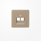 Jung CD569-2UAGB Abdeckung für IAE/UAE-Anschlussdosen 2x8-polig, Aluminium eloxiert, Serie CD, gold-bronze