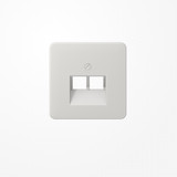 Jung CD569-2UALG Abdeckung für IAE/UAE-Anschlussdosen 2x8-polig, Thermoplast, Serie CD, lichtgrau