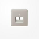 Jung CD569-2UAPT Abdeckung für IAE/UAE-Anschlussdosen 2x8-polig, Aluminium eloxiert, Serie CD, platin