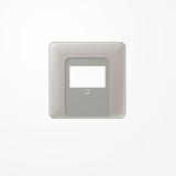 Jung CD569TPT Abdeckung für TAE-Anschlussdosen 1fach, Aluminium eloxiert, Serie CD, platin